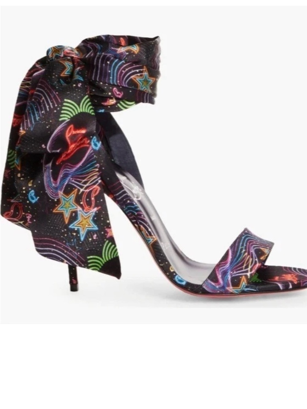 Christian Louboutin Crepe Satin Starlight
Sandale du Desert100AnkleWrap Sandals.